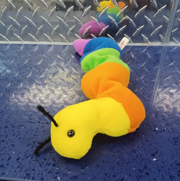 ✓TY Beanie Baby Inch the Inchworm Retired colorful RARE fairycore - Picture 3 of 10